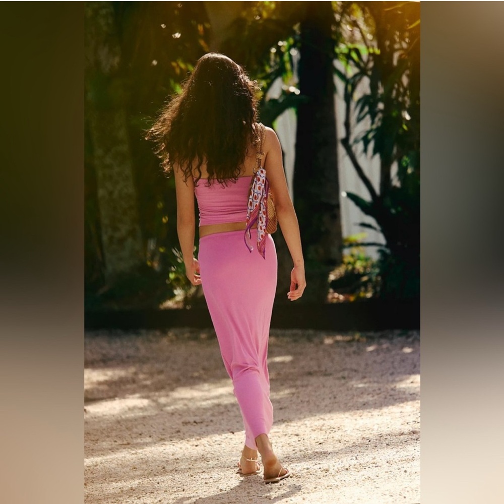 FREE PEOPLE  TUBE SET IN PINK SIZE MEDIUM NWT - Picture 4 of 7